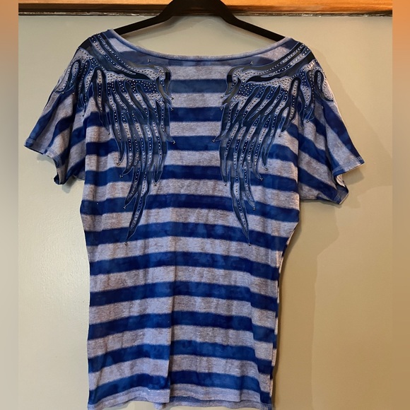 Miss Me sequin Angel wing top size Medium - Picture 8 of 11